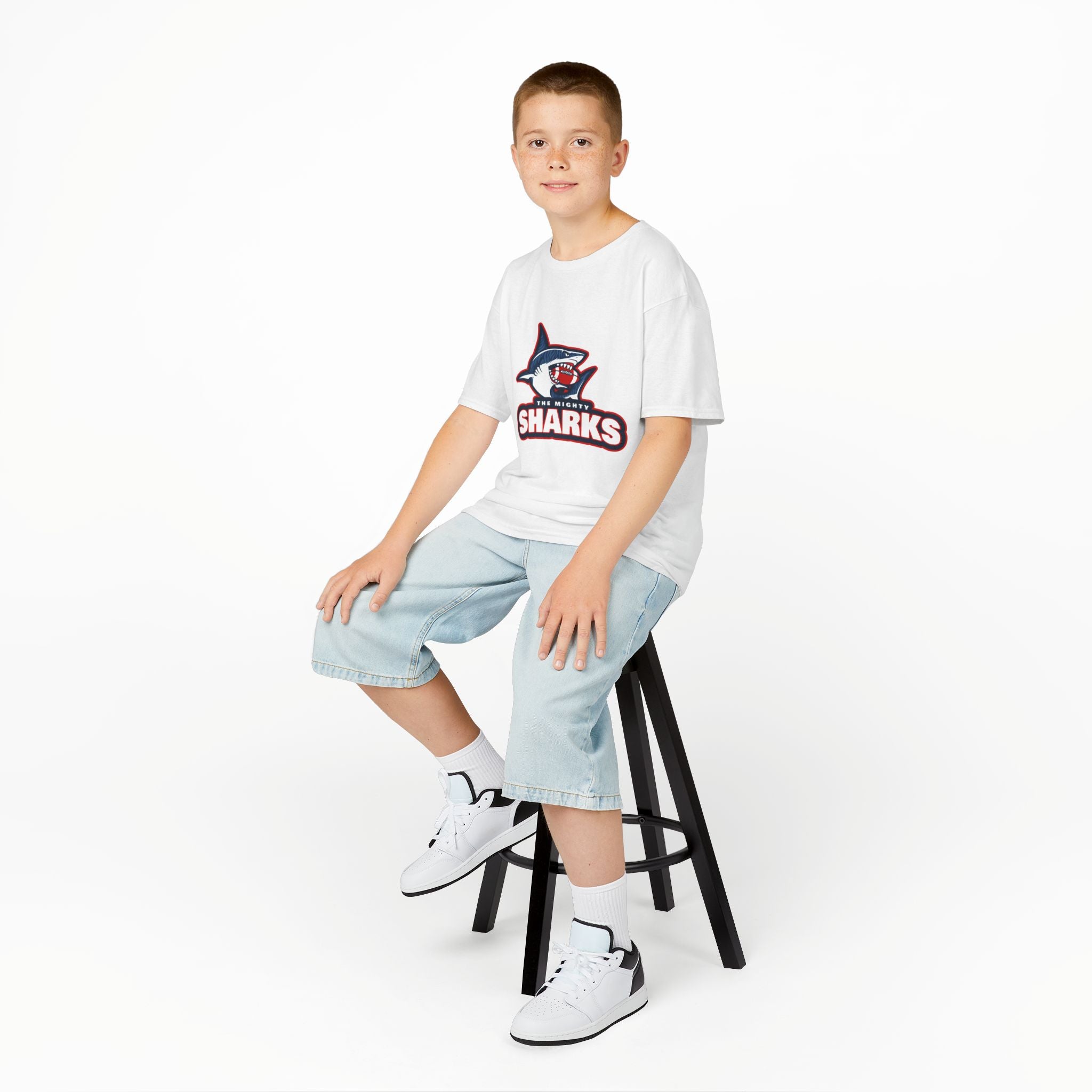 Kids Sharks Team Tee — 'Night Sharks' Logo Youth T-Shirt