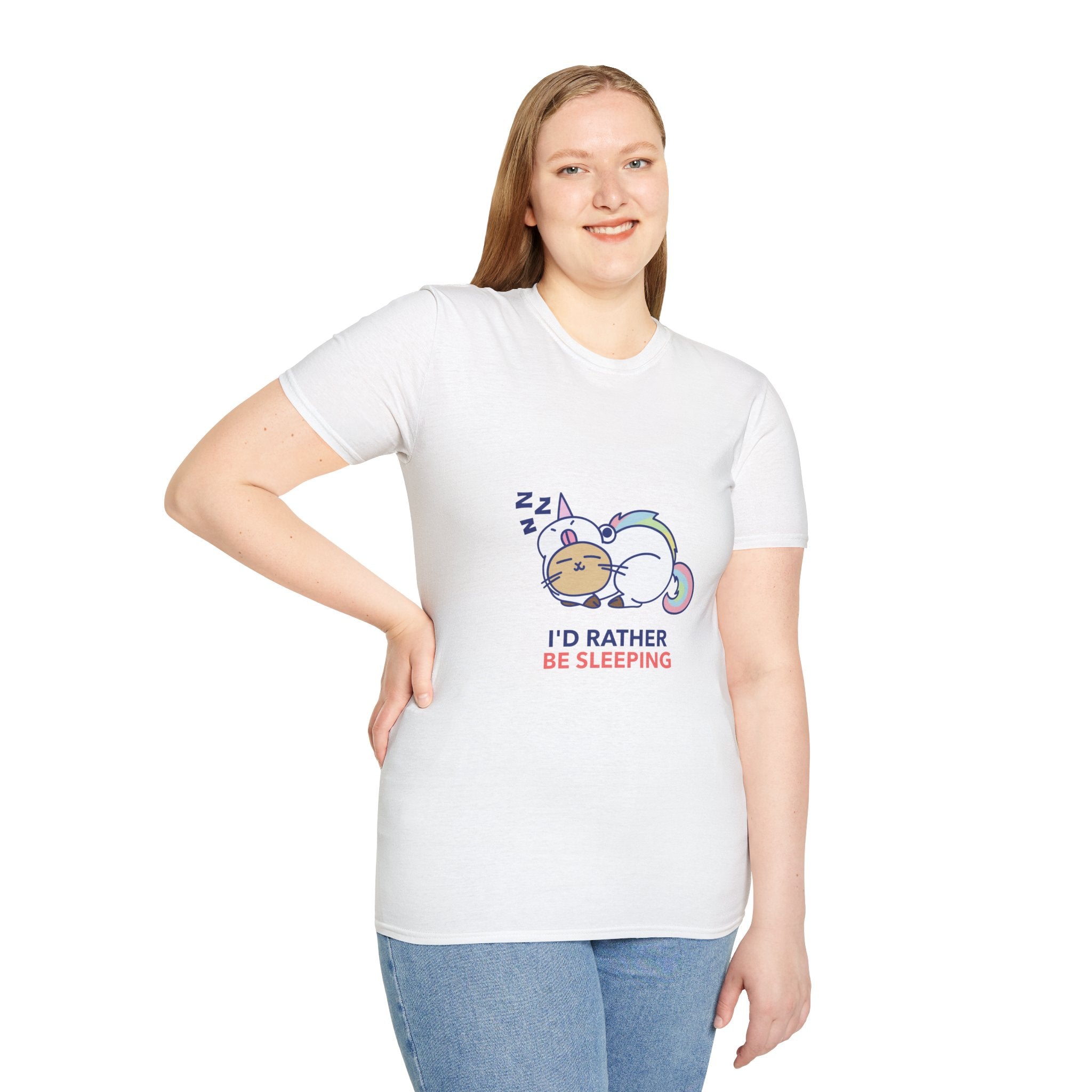 I'd Rather Be Sleeping Unicorn T-Shirt — Cute Sleeping Unicorn Graphic Tee